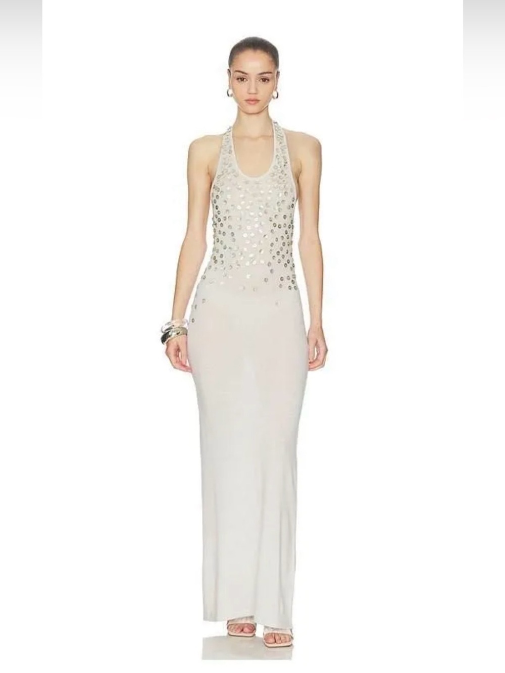Aya Muse Oriel Maxi Dress in Grey. Retail 1298